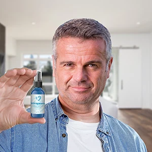 Jason R. holding Tinnitrol